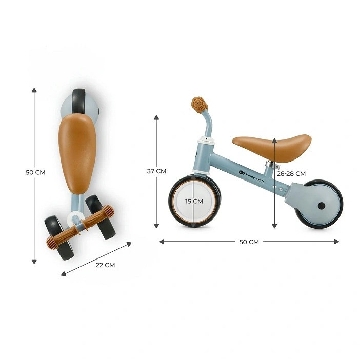 Xe chòi chân 3 bánh Kinderkraft Cutie2 cho bé từ 1 tuổi đến 25kg - Hàng chính hãng
