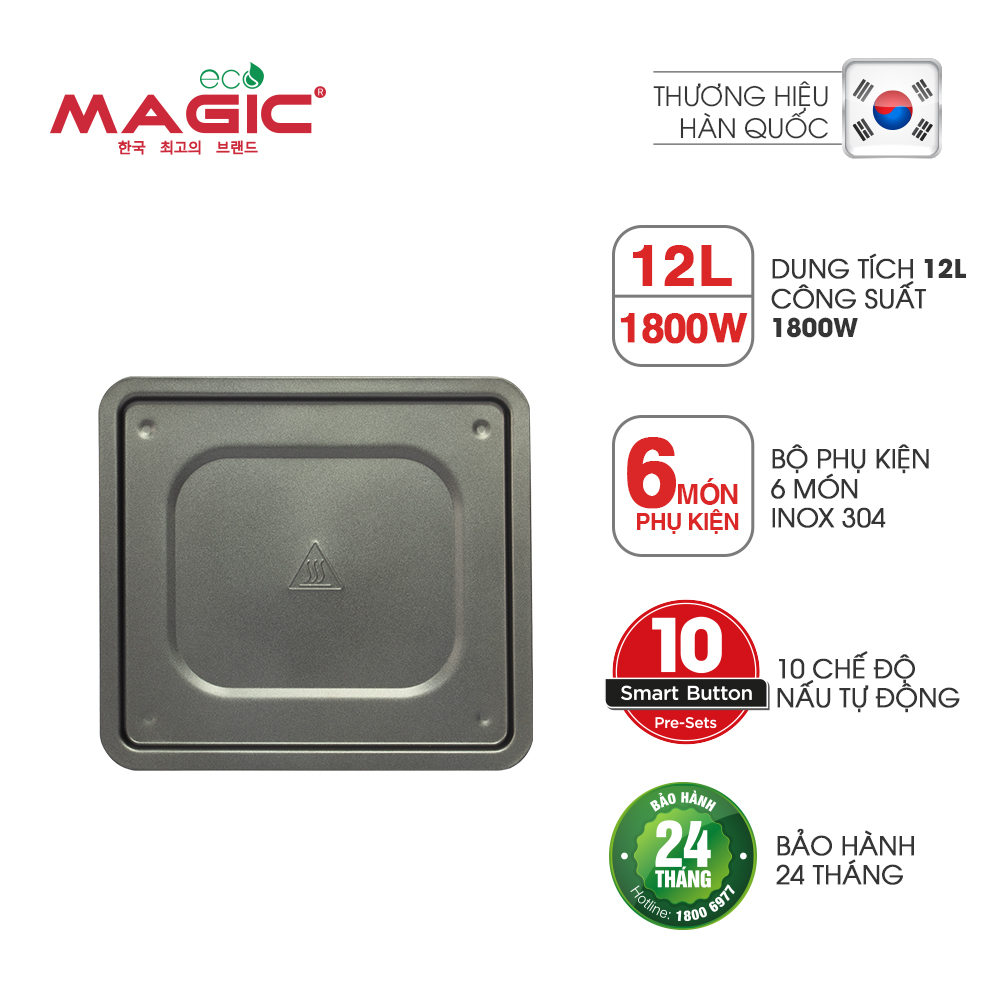 Nồi chiên không dầu kết hợp lò nướng Magic Eco M12 12L - Hàng chính hãng