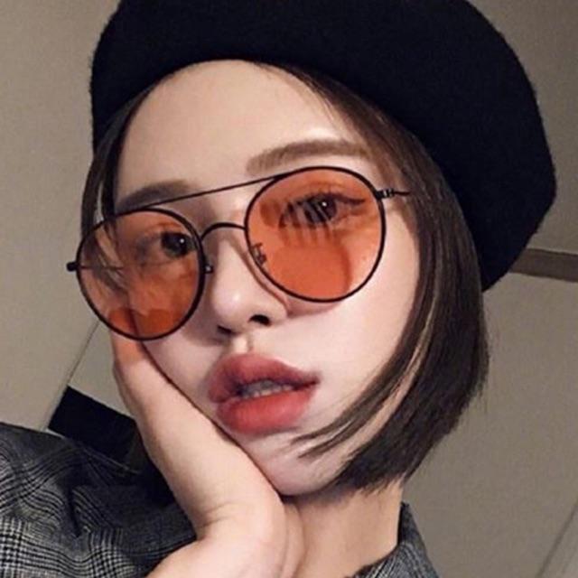 Kính gọng 2 đường thời trang hottrend, kính đi biển retro