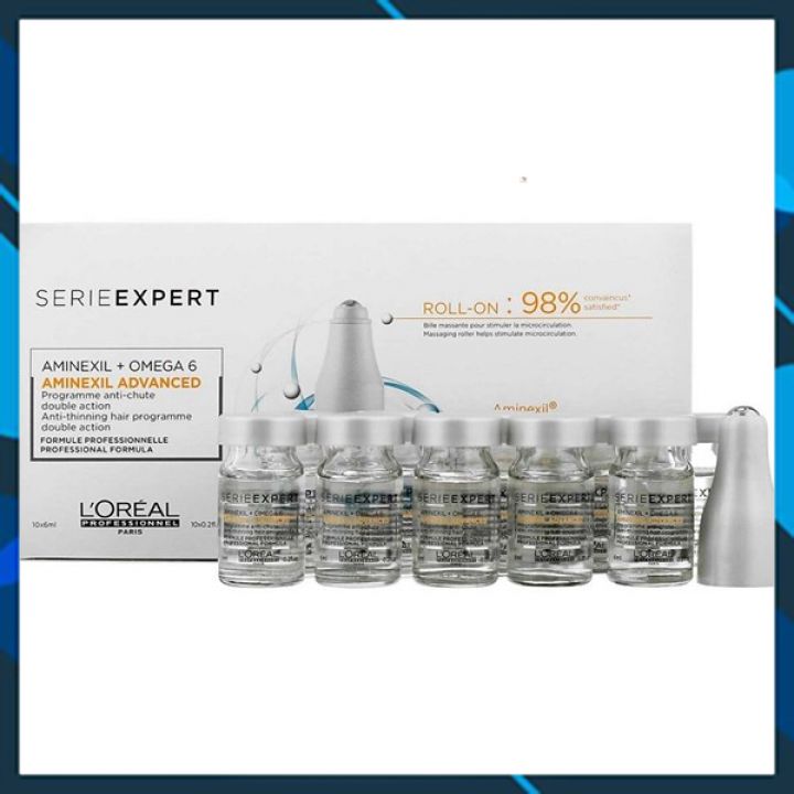 L'oreal Serie Expert Aminexil + Omega 6 Aminexil advanced anti - thinning hair programme double action 6ml x 10