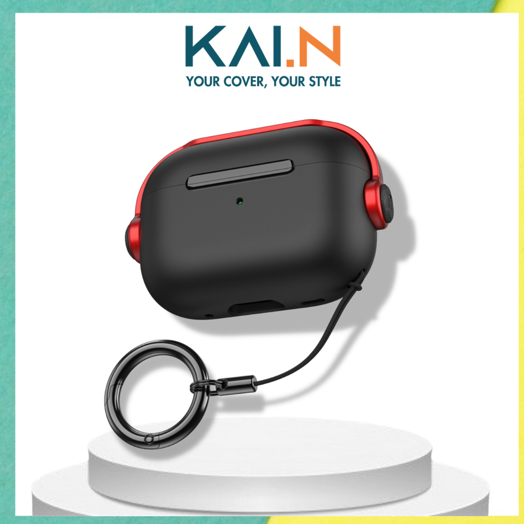 Ốp Bảo Vệ Kai.n Mp3 Case Dành Cho Airpods Pro 2 Airpods 3 - Hàng Chính Hãng - Black - Red - Airpods 3