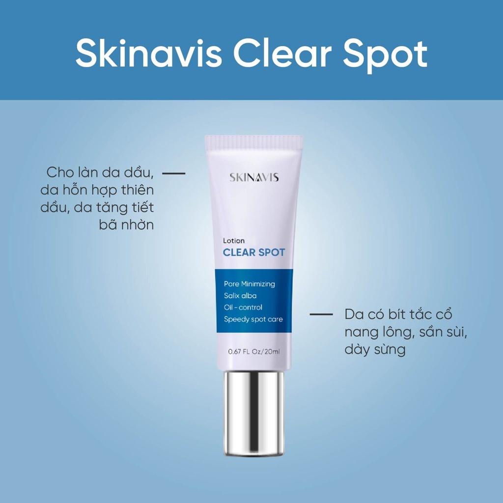 Lotion Kiểm Soát Mụn Và Dầu Nhờn Skinavis BHA Clear Spot-Giảm Ngừa Mụn Ẩn Mụn Đầu Đen Đầu Trắng Bã Nhờn