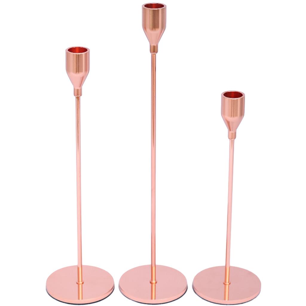 Metal Candlestick Tealight Holders Pillar Candelabra for Wedding Party Decor