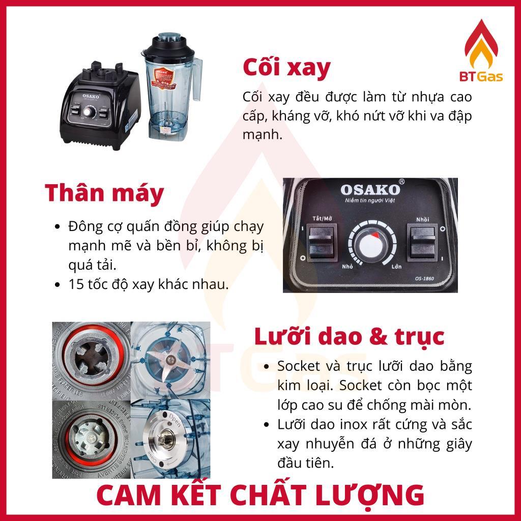 Máy xay sinh tố công nghiêp·đa năng Osako OS-1860 công suất 1750W - Hàng chính hãng