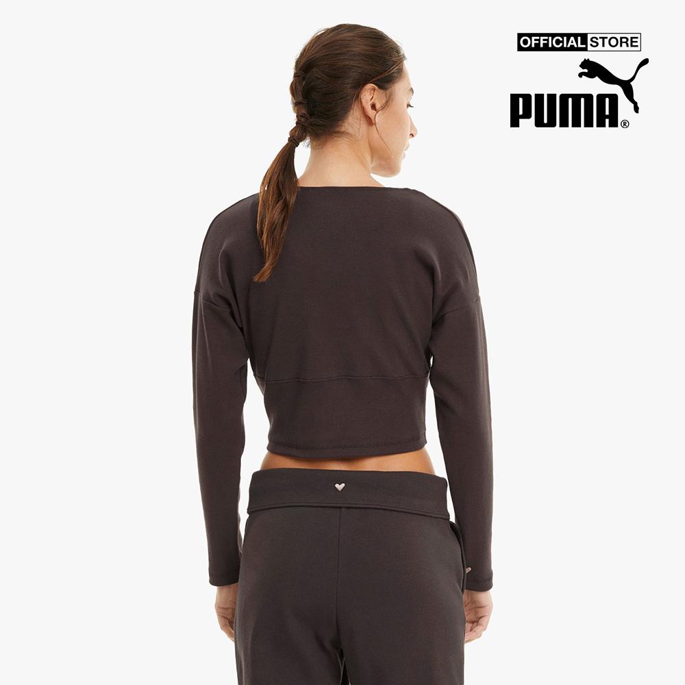 PUMA - Áo croptop nữ cổ V tay dài Train Exhale 520064