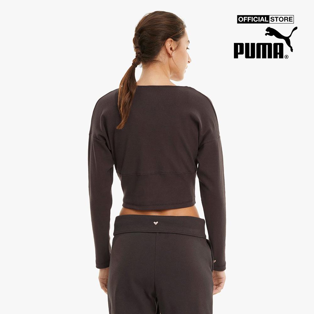 PUMA - Áo croptop nữ cổ V tay dài Train Exhale 520064