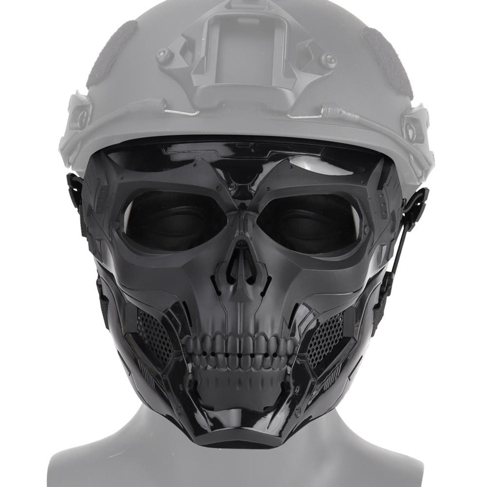 Tactical Face Mask Outdoor Hunting Protective Full Face Masks Cover Black