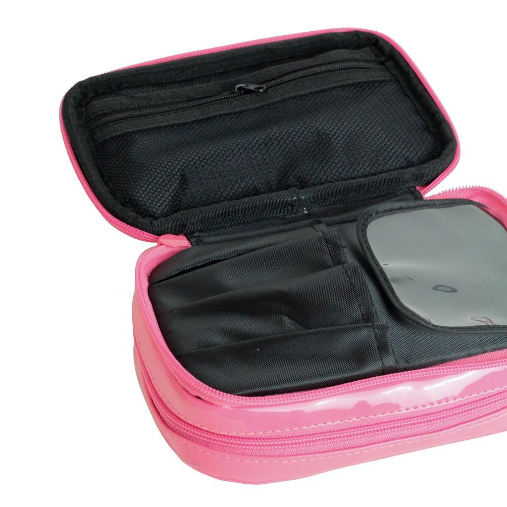 Túi đựng đồ cá nhân, đồ trang điểm dung tích lớn với màu hồng dễ thương (Hộp Make up cute 2T)