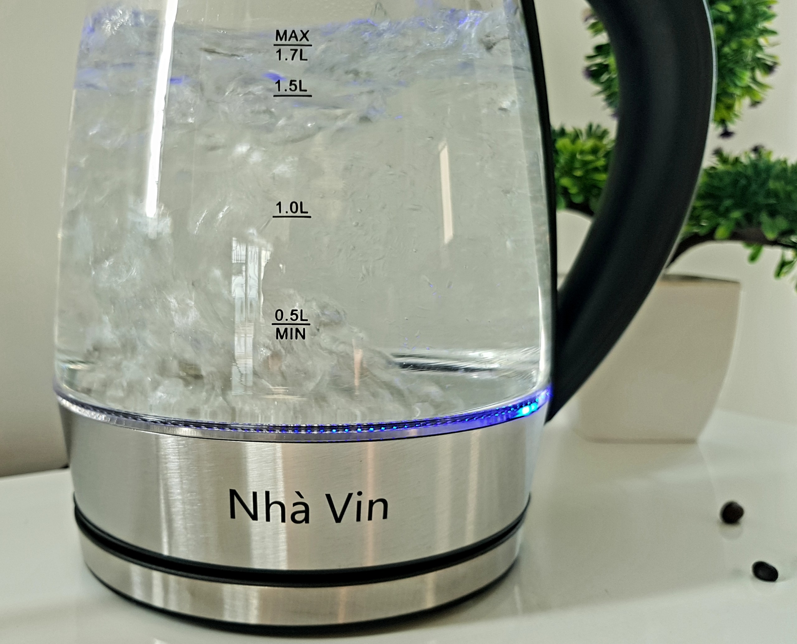 Ấm đun nước, bình đun siêu tốc thủy tinh 1.7L