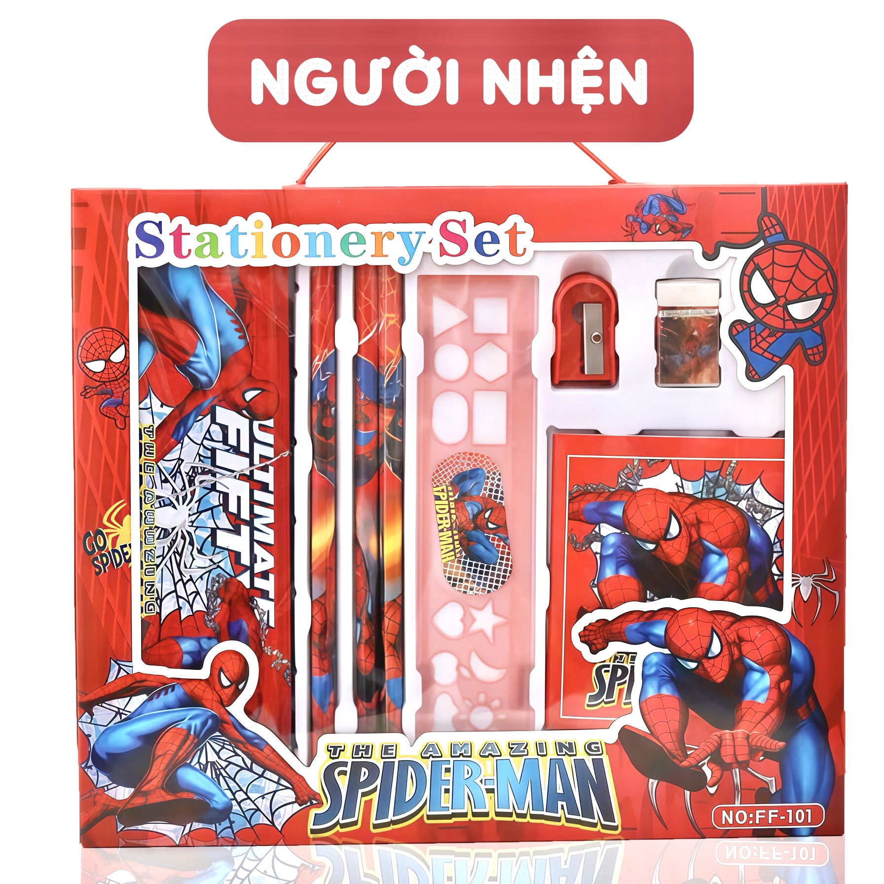 BỘ DỤNG CỤ HỌC TẬP 8 MÓN VỚI NHIỀU NHÂN VẬT HOẠT HÌNH TUỔI THƠ