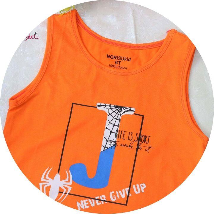 Áo sát nách bé trai Size 10-22kg vải cotton 100% thấm hút mồ hôi cực tốt