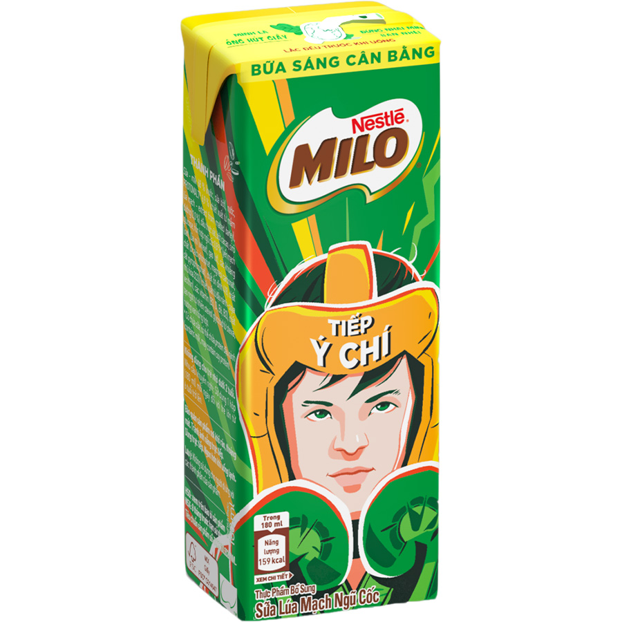 Sữa Lúa Mạch Nestlé Milo Bữa Sáng Thùng 36 Hộp x 180ml (12x3x180ml) - [Tặng Túi Đeo Chéo Hình Giày - Giao mẫu ngẫu nhiên]