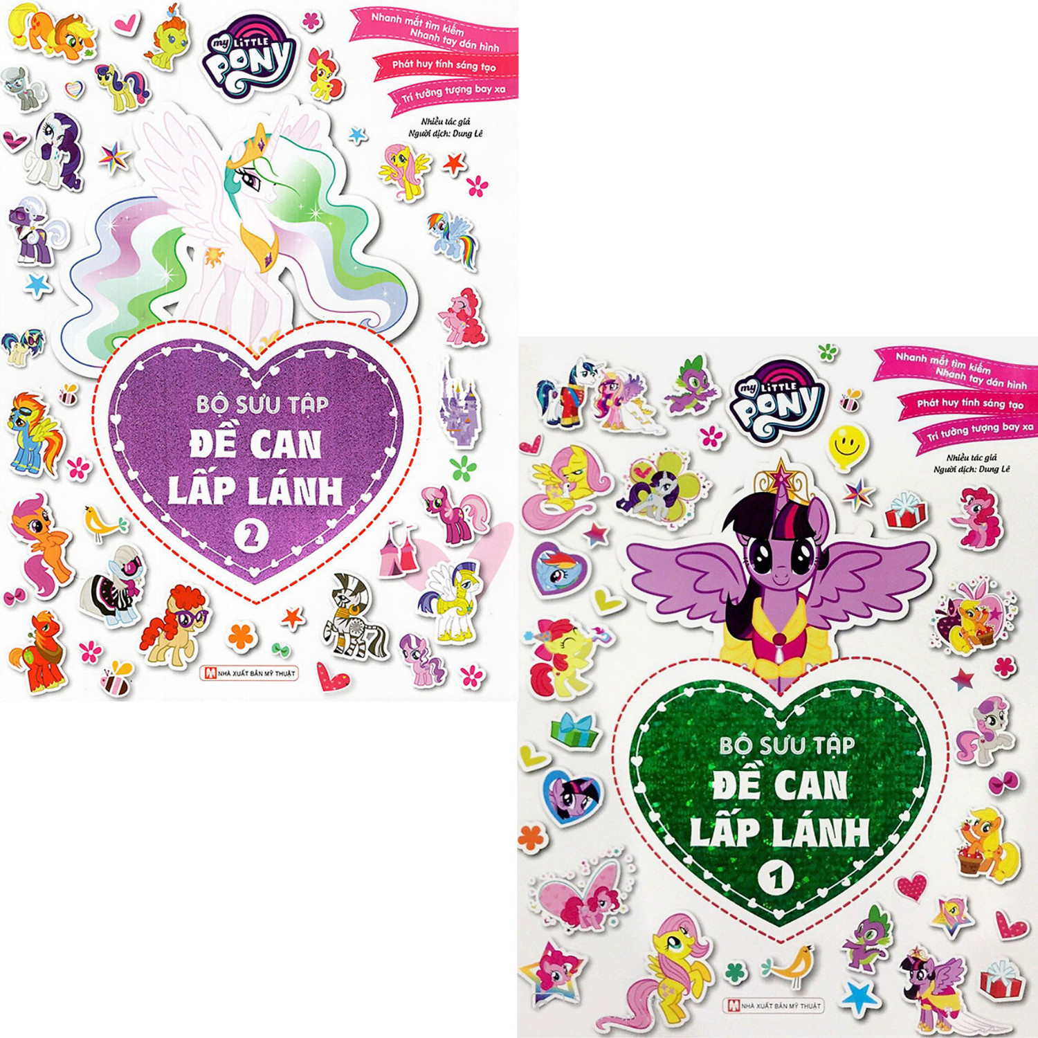 Combo 2 Cuốn My Little Pony - Bộ Sưu Tập Đề Can Lấp Lánh