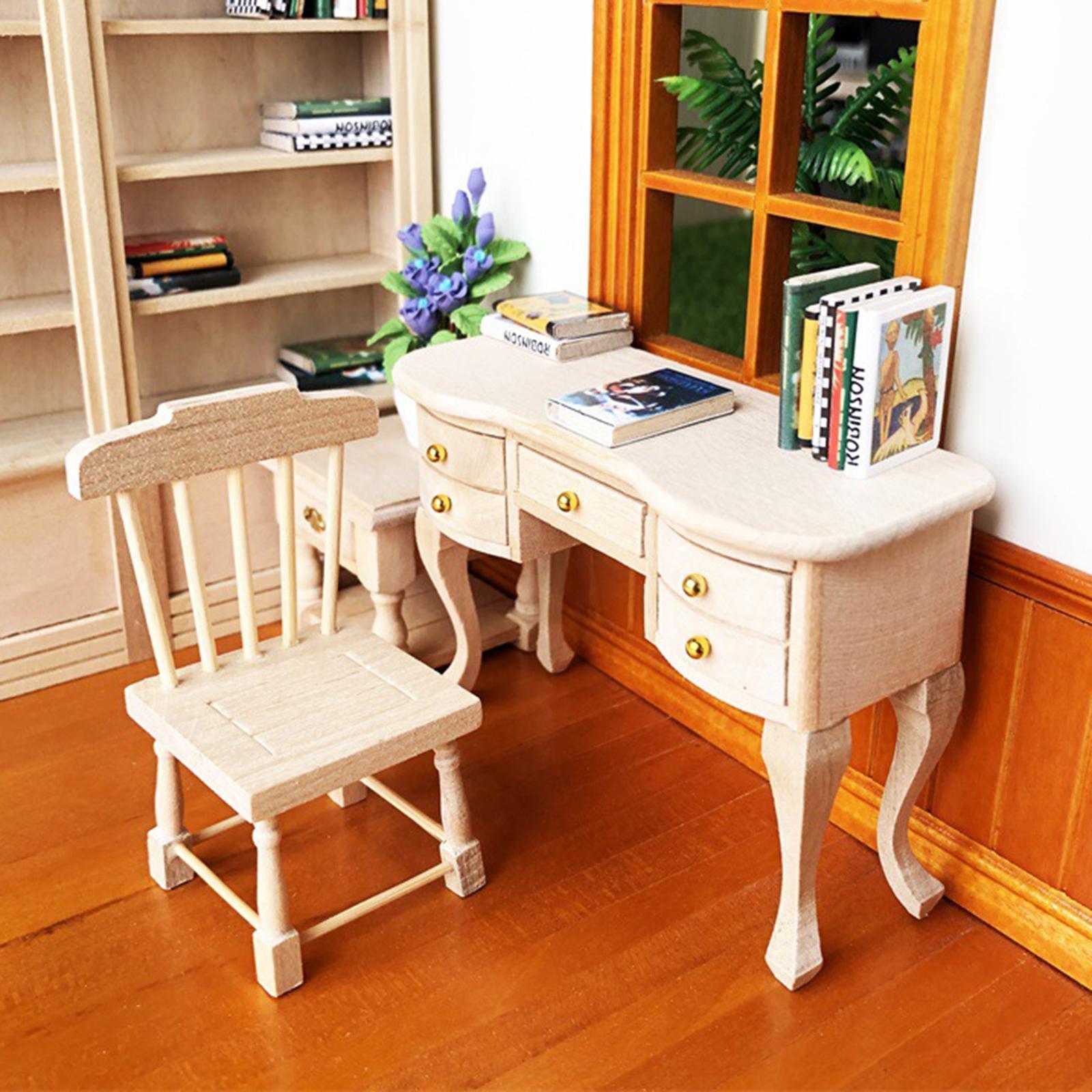 1:12 Dollhouse Furniture White Cabinet Room Bedroom Shelf