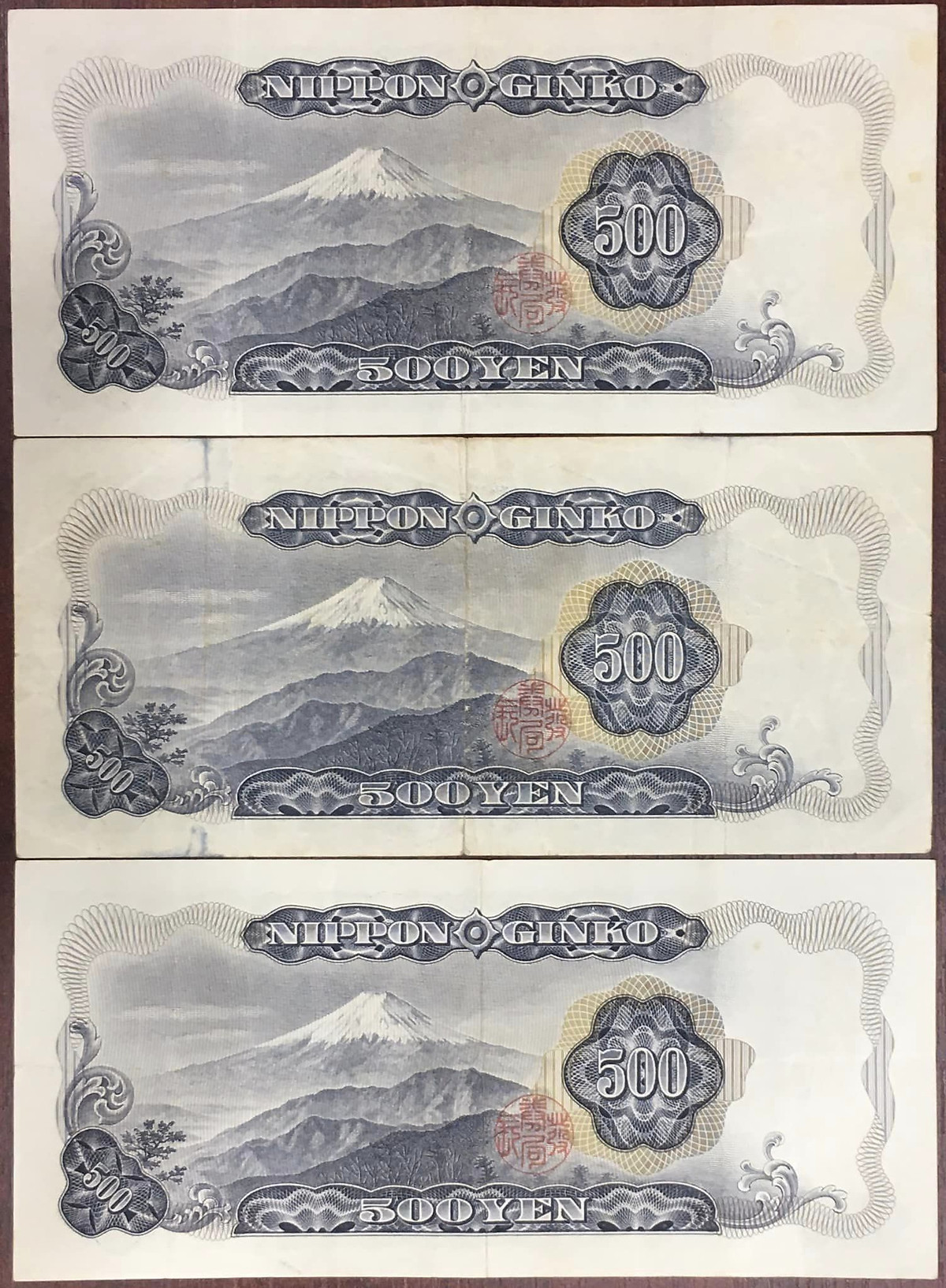 Hình núi Phú Sỹ biểu tượng của Nhật Bản 500 Yên - Mới 100% UNC