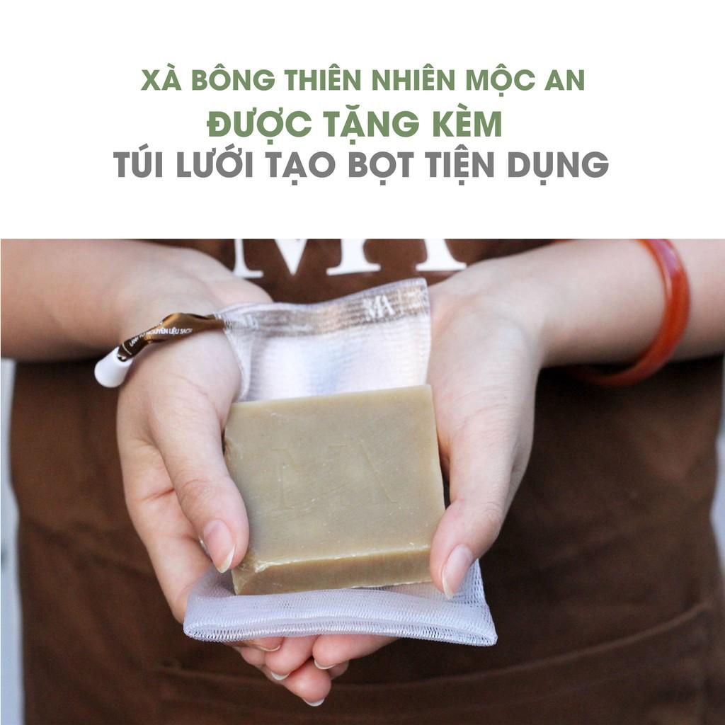 Xà Bông Thiên Nhiên Mộc An Than Hoạt Tính Chăm Sóc Face &amp; Body - Làm Sạch Sâu, Giảm Mụn Ẩn 100g