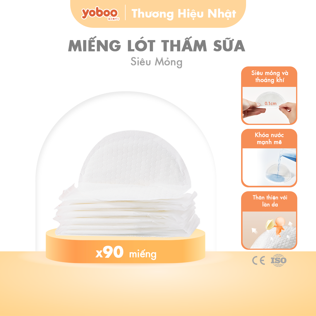 Combo 3 Hộp Miếng Lót Thấm Sữa yoboo (90 miếng)