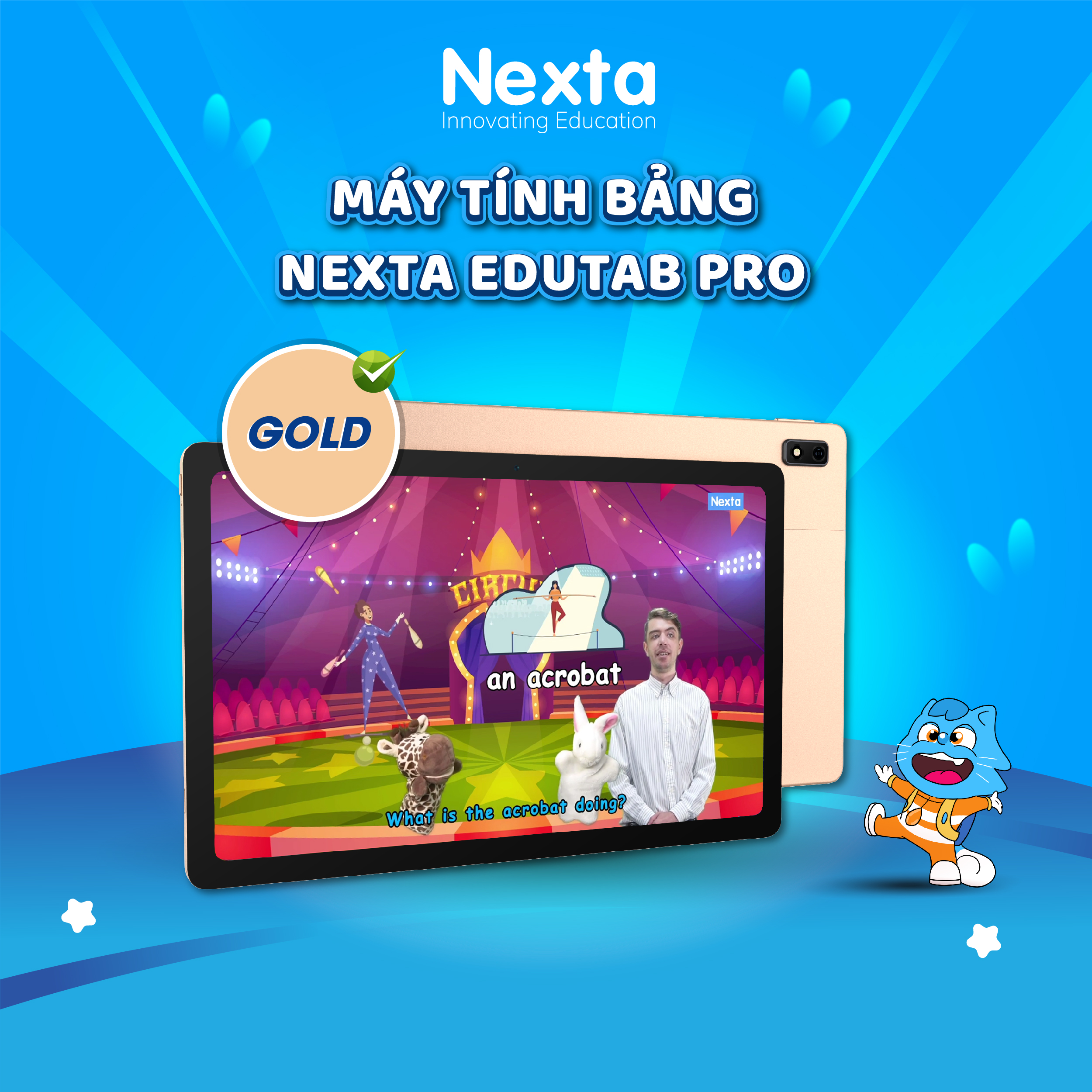 Máy tính bảng học tập thông minh Nexta Edutab Pro cho trẻ 9-12 tuổi - giải pháp học tập - quản lý thời gian cho trẻ - bảo hảnh 12 tháng