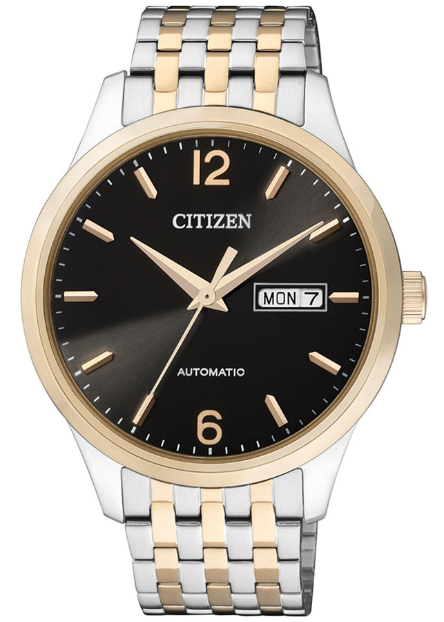 Đồng Hồ Nam Citizen Dây Thép Không Gỉ NH7504-52E - Mặt Đen (Sapphire)