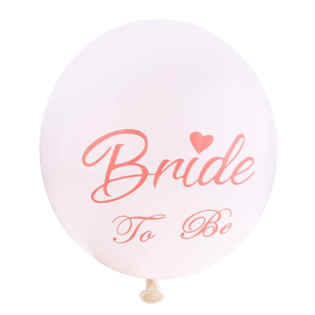 20 Pieces Latex White Balloon Pink Printed Wedding Bridal Shower