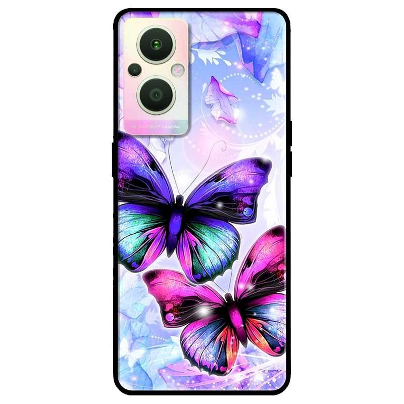 Ốp lưng dành cho Oppo A16K - Oppo A36 / A76 - Oppo Reno 7z 5G mẫu Cặp Đôi Bướm Tím Hồng