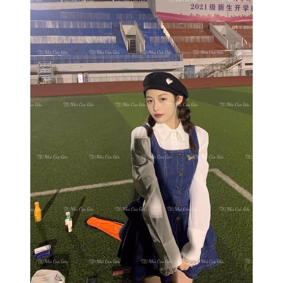 Mũ nồi trái tim chất vải da lộn mịn tưng luôn, sờ chất thích mê ạ