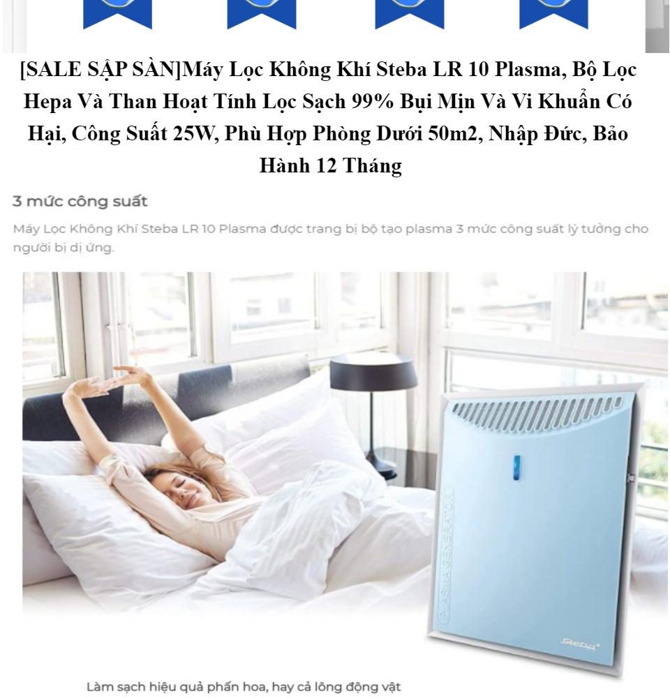 Máy Lọc Không Khí Steba LR 10 Plasma Hàng Chính Hãng