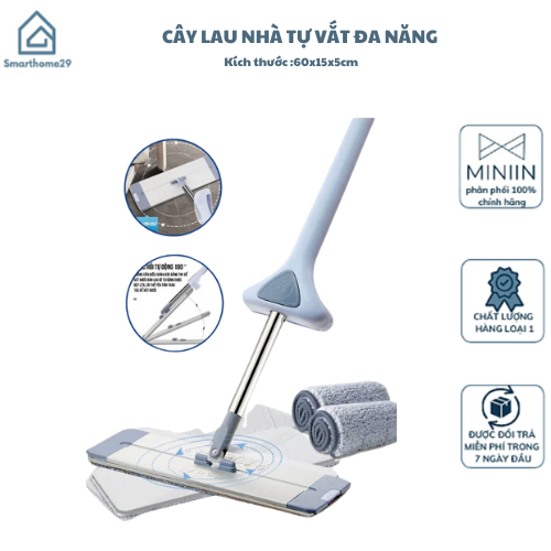 Cây Lau Nhà Tự Vắt Đa Năng - Tiện Lợi, Dễ Dàng Vệ Sinh Mọi Bề Mặt - HÀNG CHÍNH HÃNG MINIIN