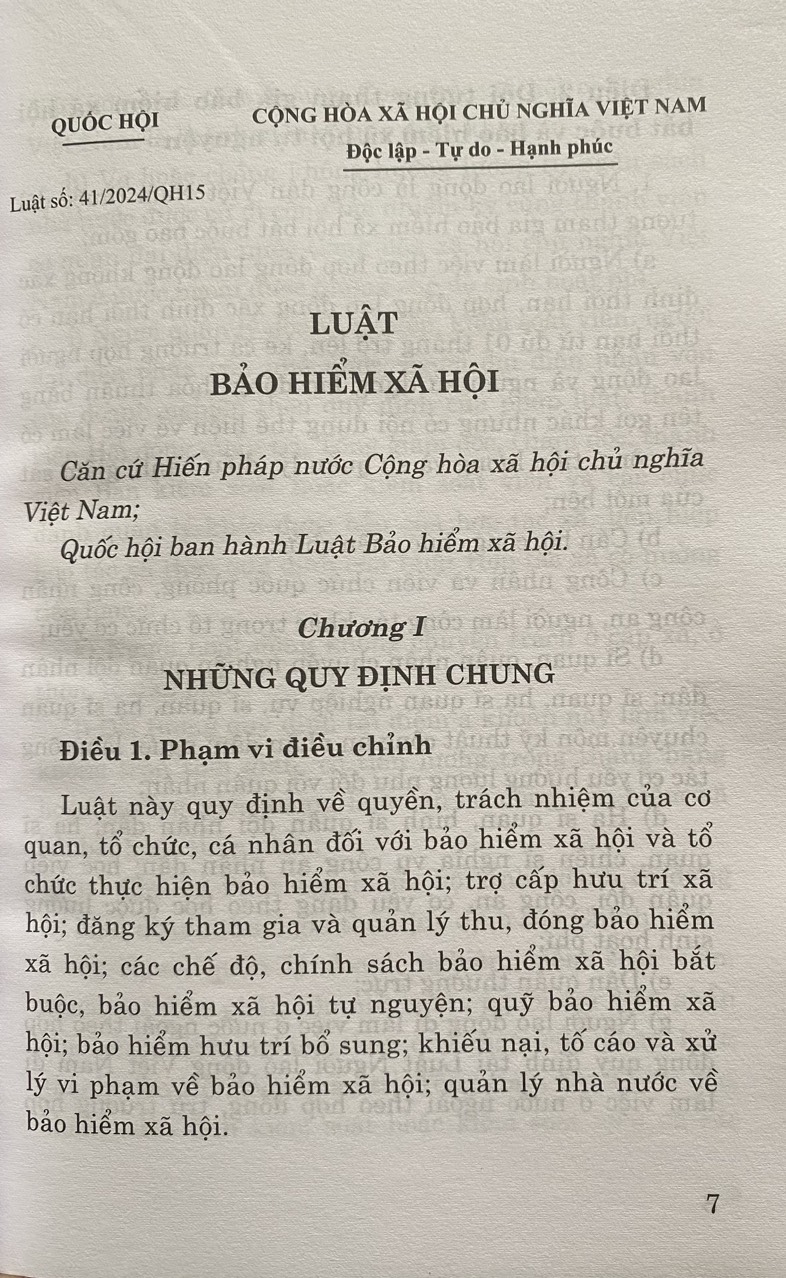 Luật Bảo Hiểm Xã Hội Năm 2024