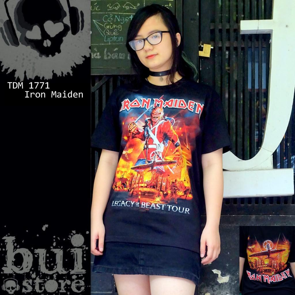 Áo Rock band tee: áo phông 100% cottong - hàng Thái Lan - Iron Maiden TDM 1771