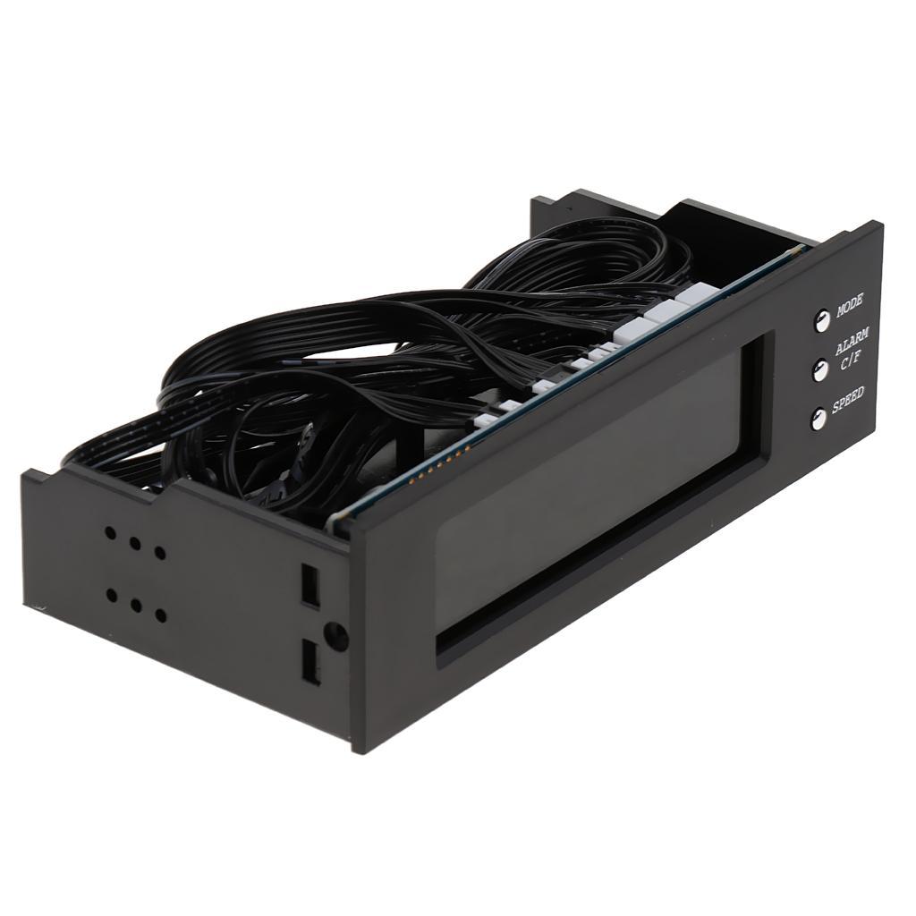 3 Fans Speed Controller Computer CPU Temperature Sensor Control LCD Screen