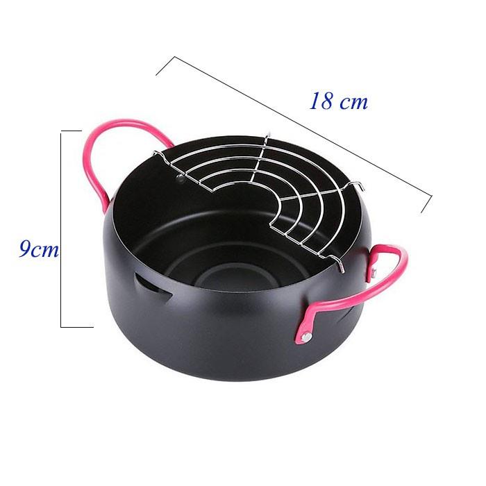 NỒI CHIÊN SÂU LÒNG 18CM KÈM VỈ GÁC NỒI