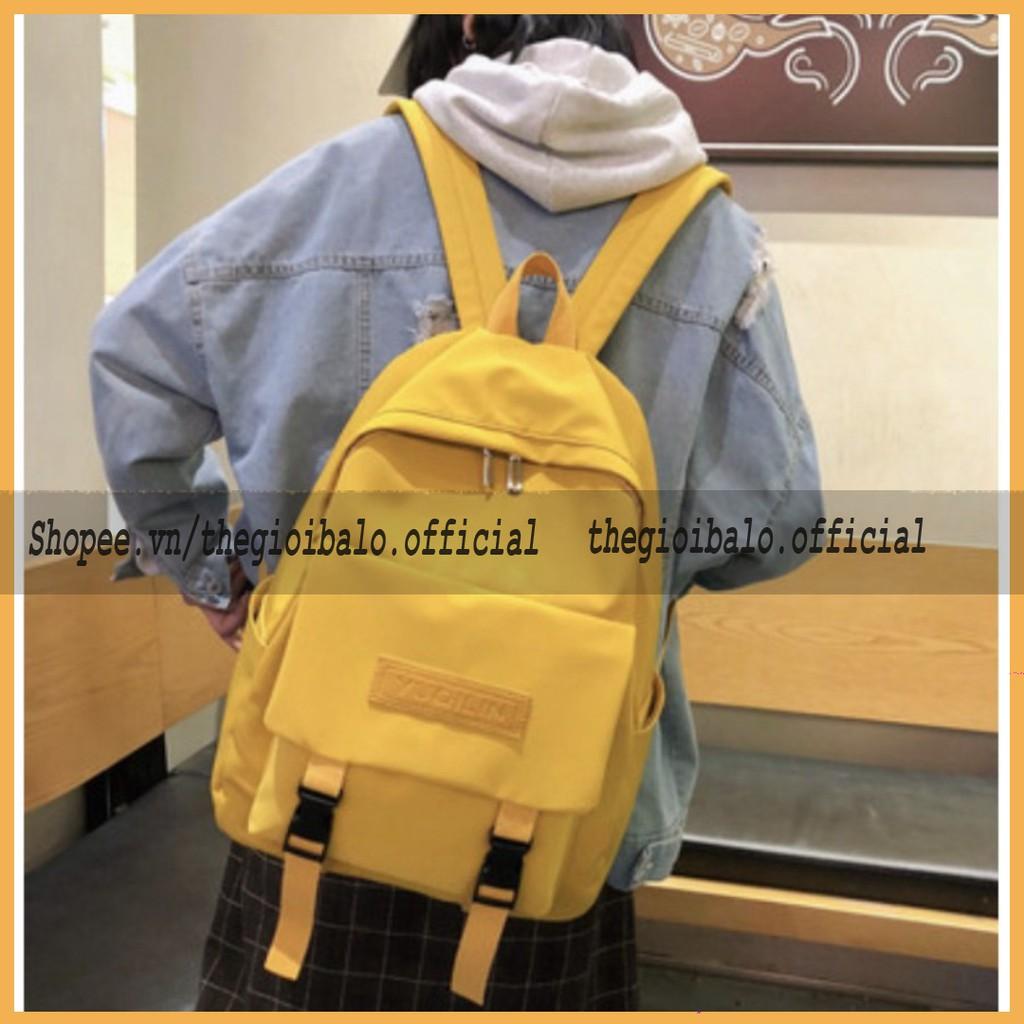 Balo cặp ulzzang basic nữ thời trang đi học đi chơi du lịch giá rẻ đựng vừa laptop canvas TRƠN | thegioibalo