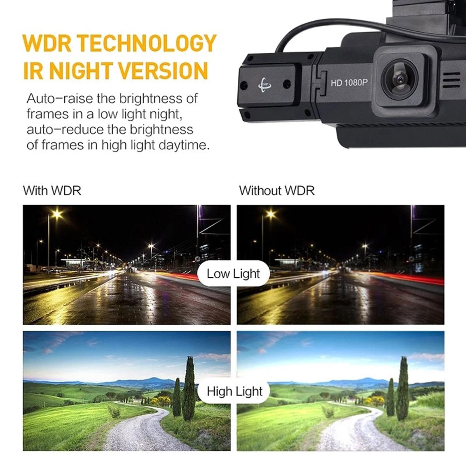 Camera hành trình gốc rộng 360 màn hình 3inch HD 1080P Dash Cam Góc Rộng 170 ° Nhìn Xuyên Đêm