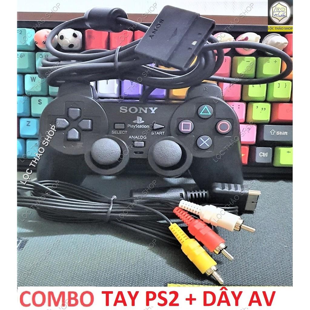 Combo Tay game PS2 PS1 kèm dây AV