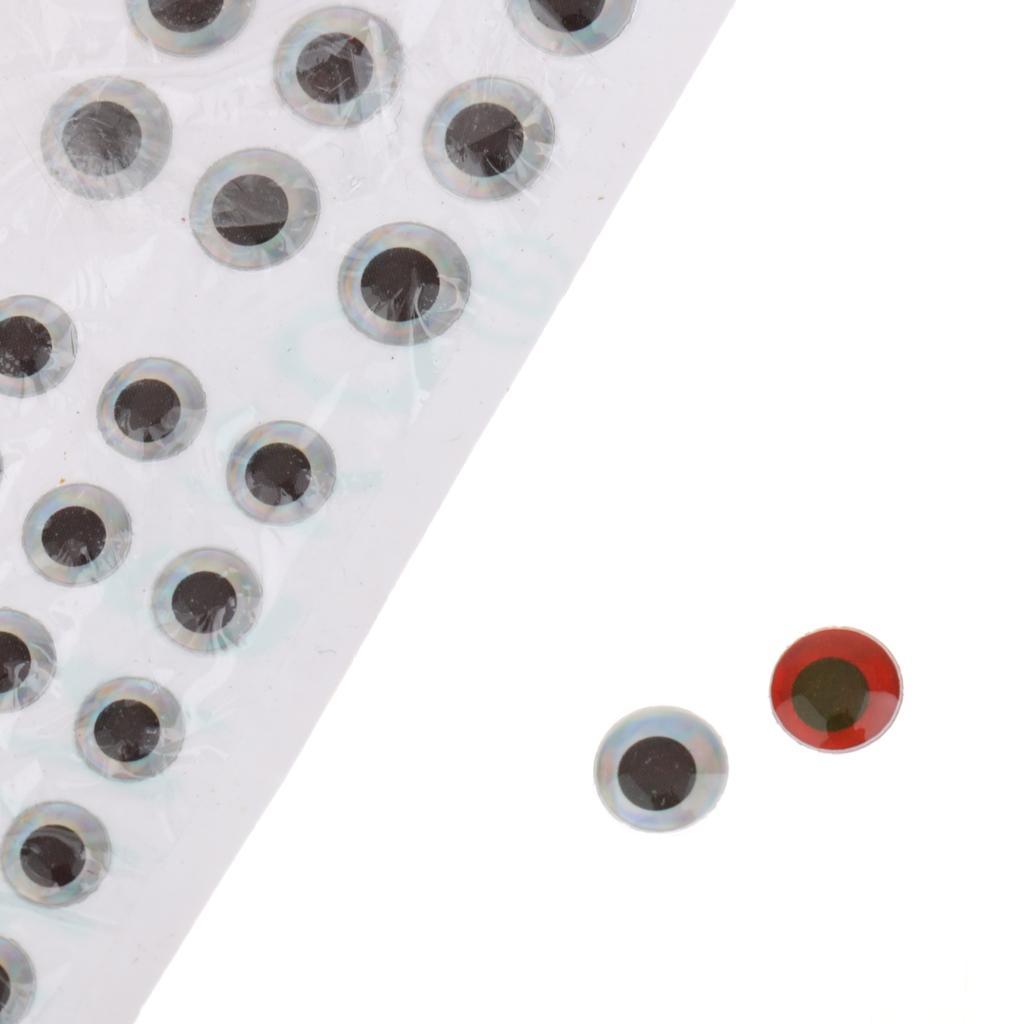 Lot 183pcs 2D Holographic Outdoor Fishing Lure Eyes, Fly Tying, Jigs, Crafts