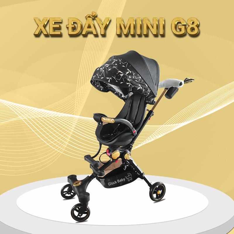 Xe đẩy em bé xoay 360 độ, xe đẩy cho bé sơ sinh gấp gọn tay cầm giúp ba mẹ điều khiển dễ dàng, xe đẩy em bé GLUCK BABY