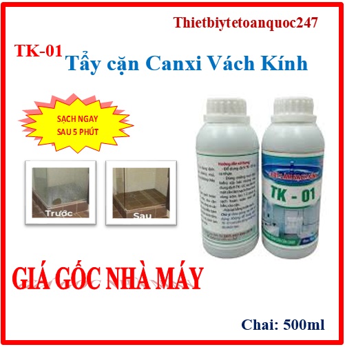 Chất tẩy cặn canxi trên kính TK - 01
