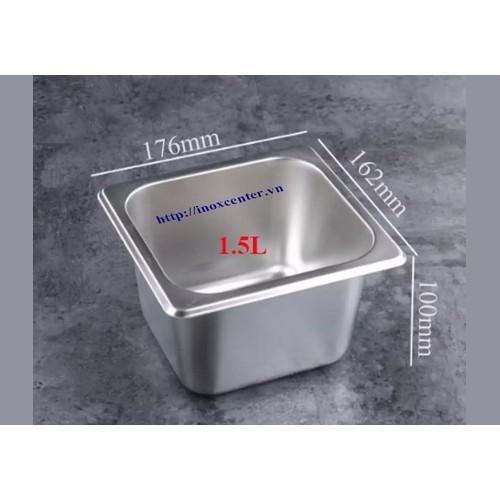 Khay Inox GN, khay buffet cao cấp 1/6 sâu 15cm, 20cm