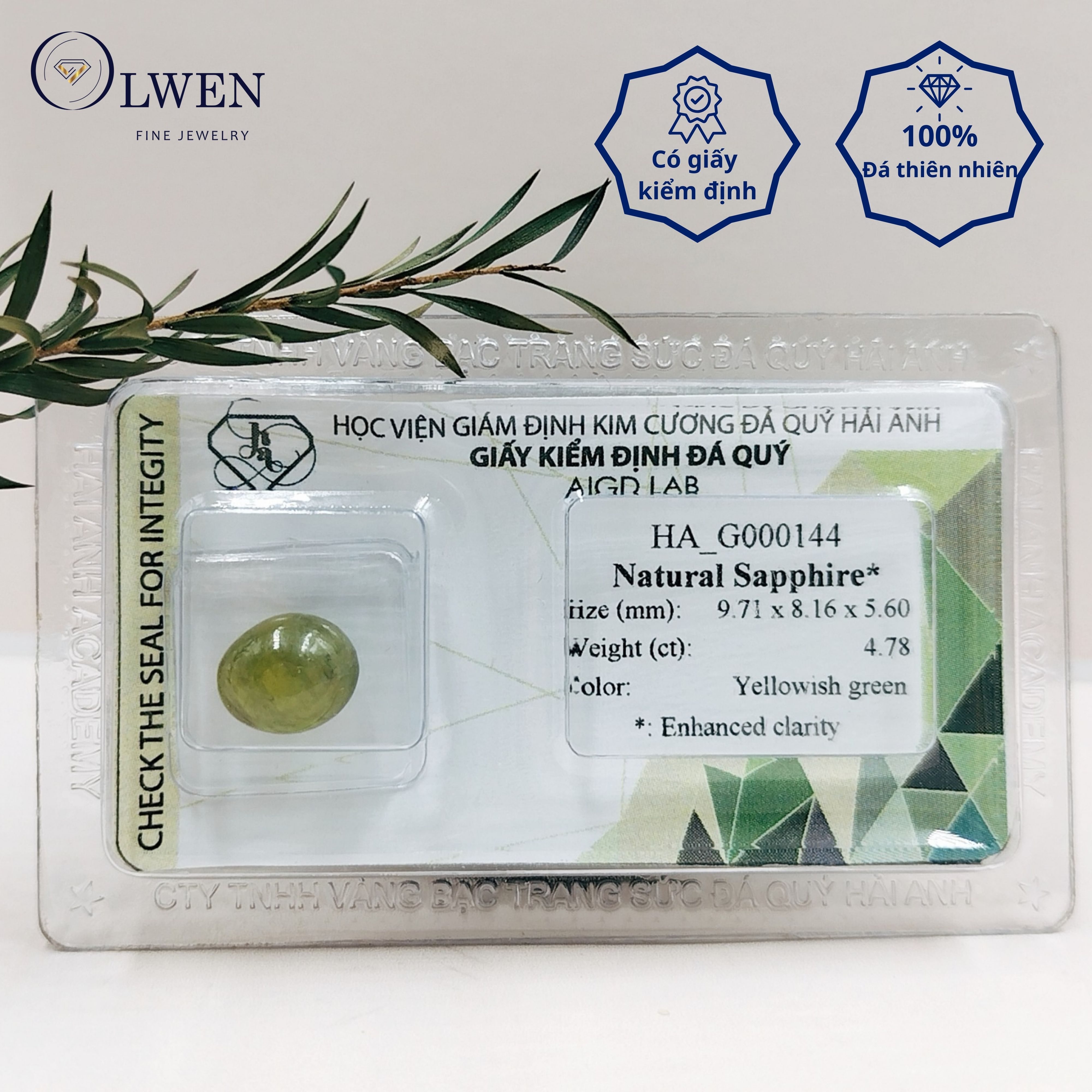 Viên đá Sapphire thiên nhiên HA-G000144