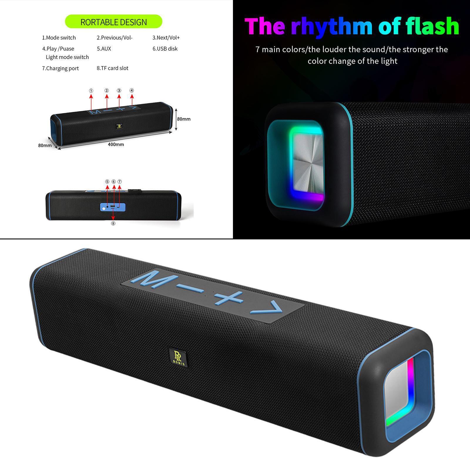 Portable Bluetooth Speakers Stereo USB Outdoors Travel Home