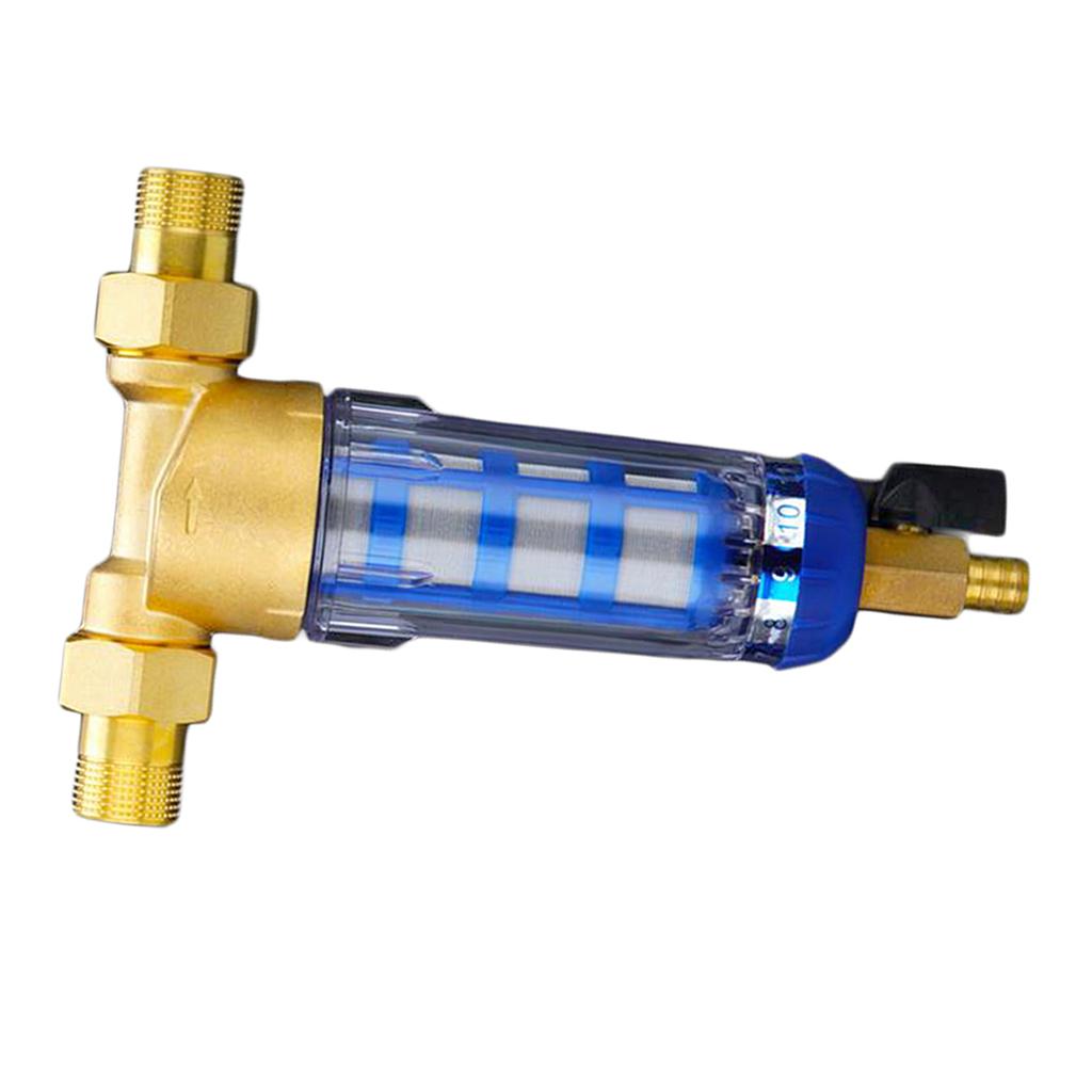 Stainless Steel Copper Port Whole House Sediment Water Filter Pipes 1/2"