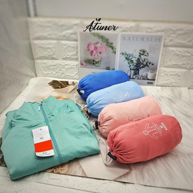 Áo Chống Nắng Dáng Ngắn Có Túi Cuộn Atuner AT 029, Vải Cotton, Mỏng Nhẹ, Thông Hơi, Chống Tia UV