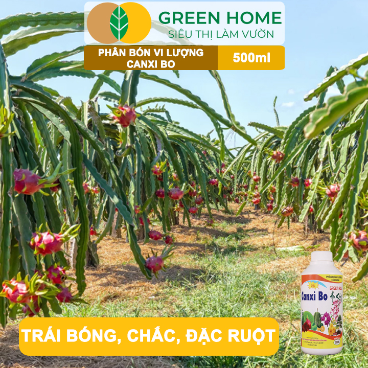 Phân Bón Vi Lượng Canxi Bo GreenHome, Chai 500ml, Chống Rụng Hoa, Tăng Đậu Trái, Giúp Trái Lớn Nhanh