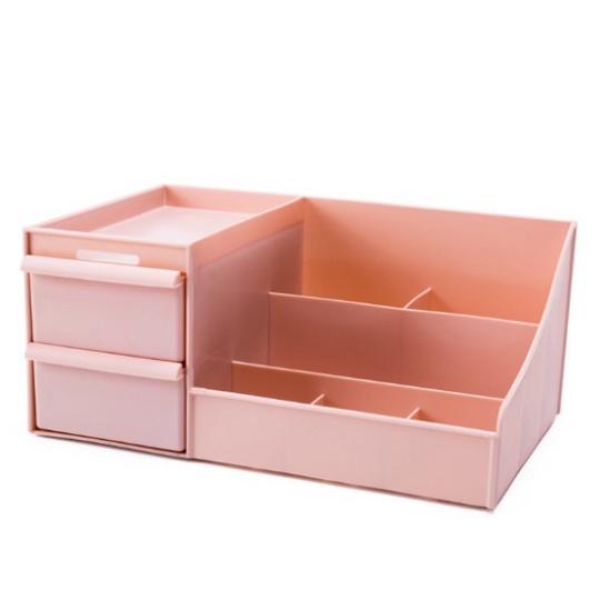 Kệ mỹ phẩm 2 ngăn kéo, nhựa cao cấp