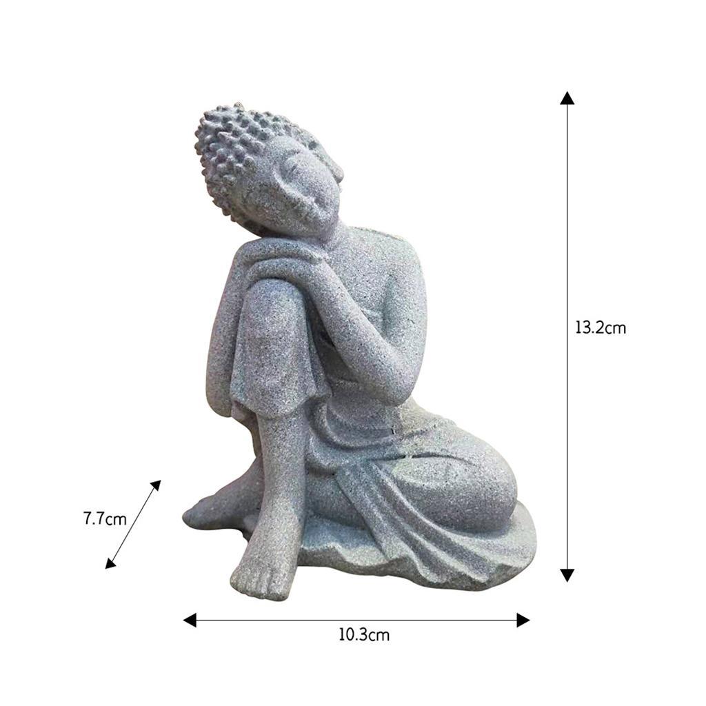 2pcs Buddha Statue Zen Figurine Home Docor Large Sleeping Buddha