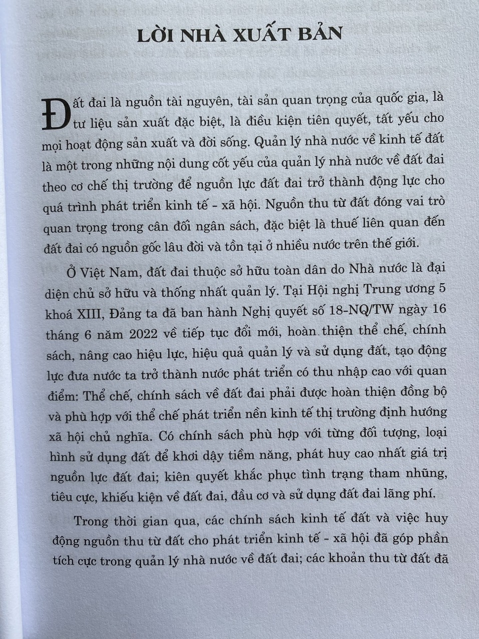 Sách - Quản Lý Nhà Nước Về Kinh Tế Đất Theo Cơ Chế Thị Trường Ở Việt Nam