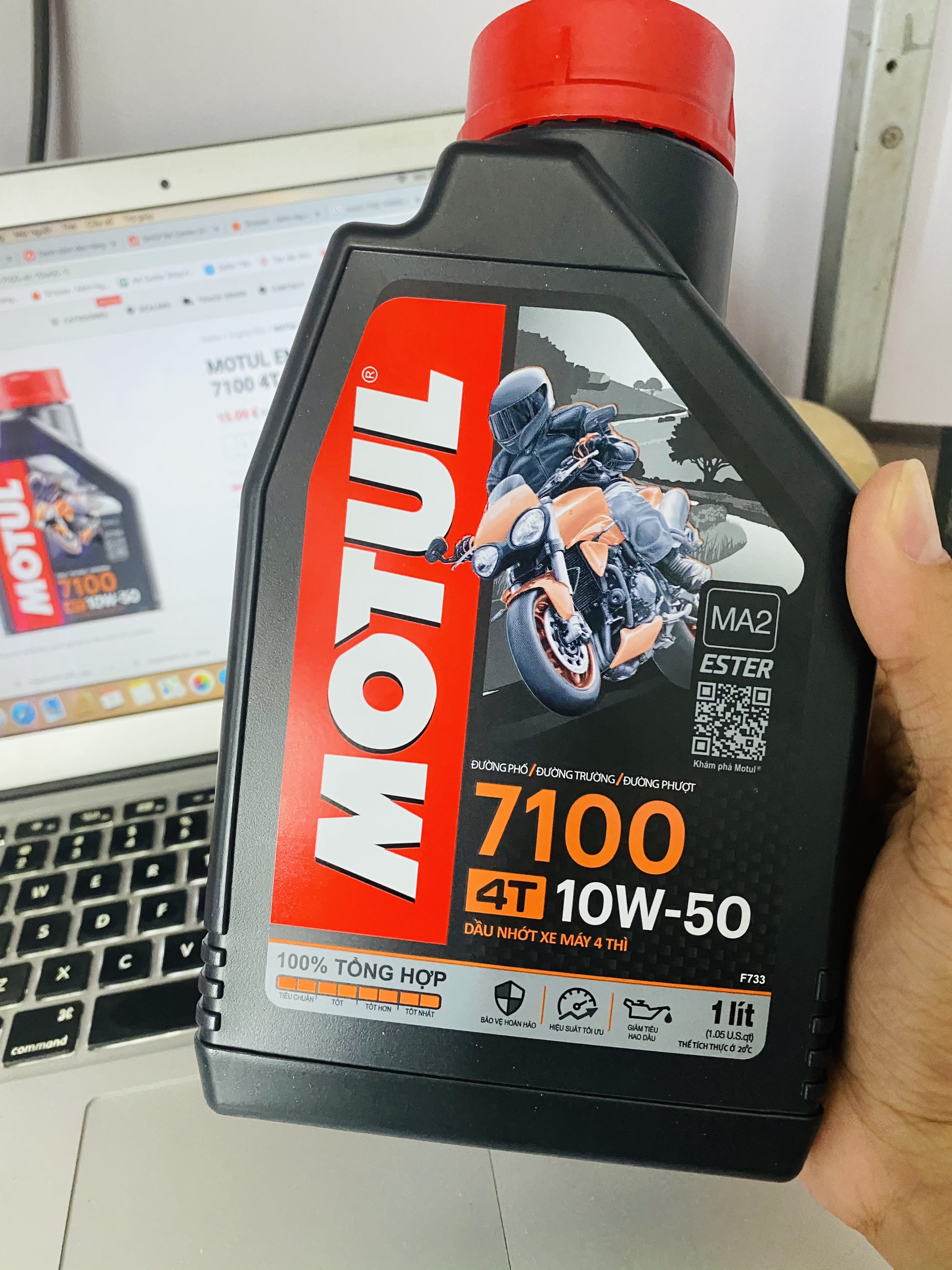 Nhớt xe số cao cấp Motul 7100 10w50 1L