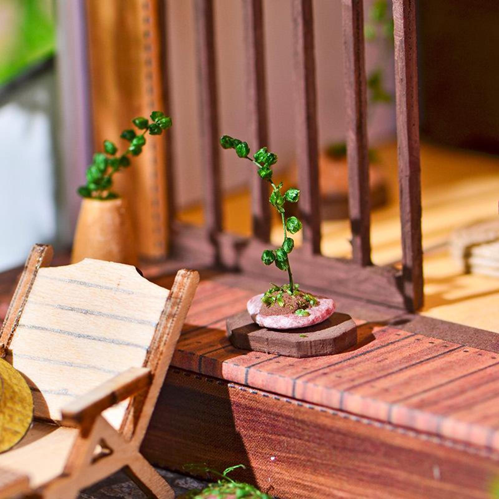 Chinese Style Cottage DIY Miniature DollHouse Kit Crafts with LED Handmade Wooden Doll House Model Building Kits Toy Creative Gift