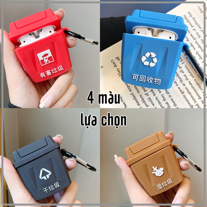 Case silicon cho tai nghe Airpods mẫu Thùng Rác